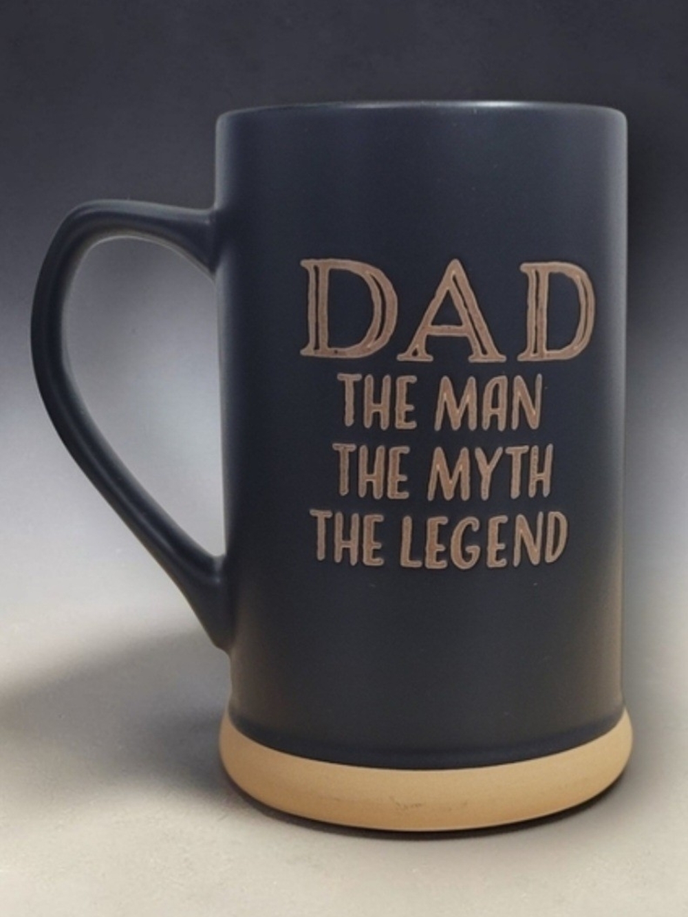 Dad "The Man The Myth The Legend" Tall Black Ceramic Mug